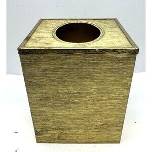 Vintage Stylebuilt Gold Tone Filigree Hollywood Regency Tissue Box Holder MCM